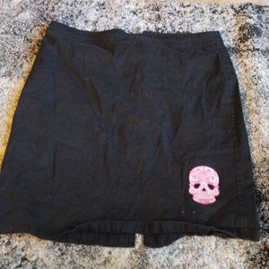 Sourpuss sugar skull pencil skirt
